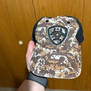 Ariat distressed camo baseball hat cap